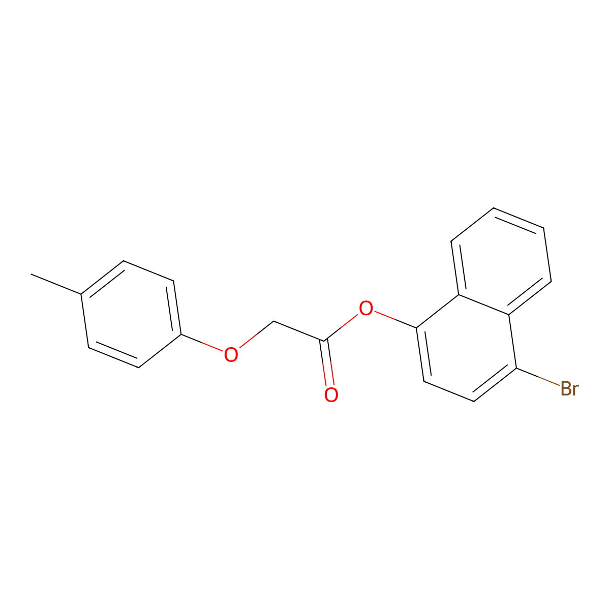 4-Bromo-1-naphthyl (4-methylphenoxy)acetate molecular structure, CAS 433319-53-0