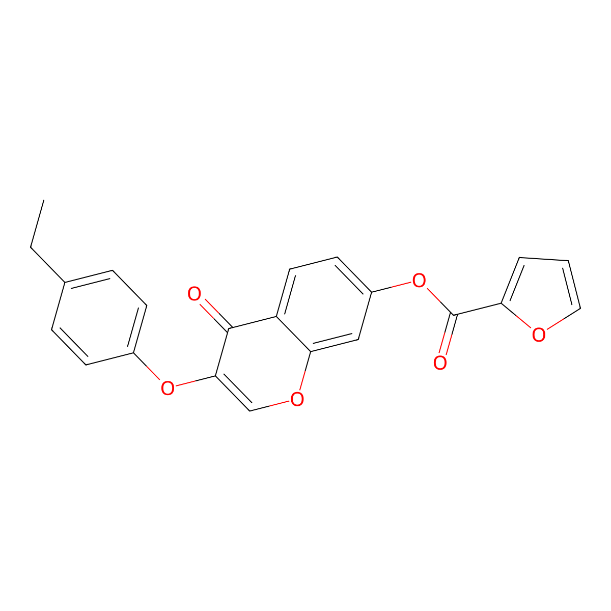 3-(4-ethylphenoxy)-4-oxo-4H-chromen-7-yl 2-furoate molecular structure, CAS 433319-57-4