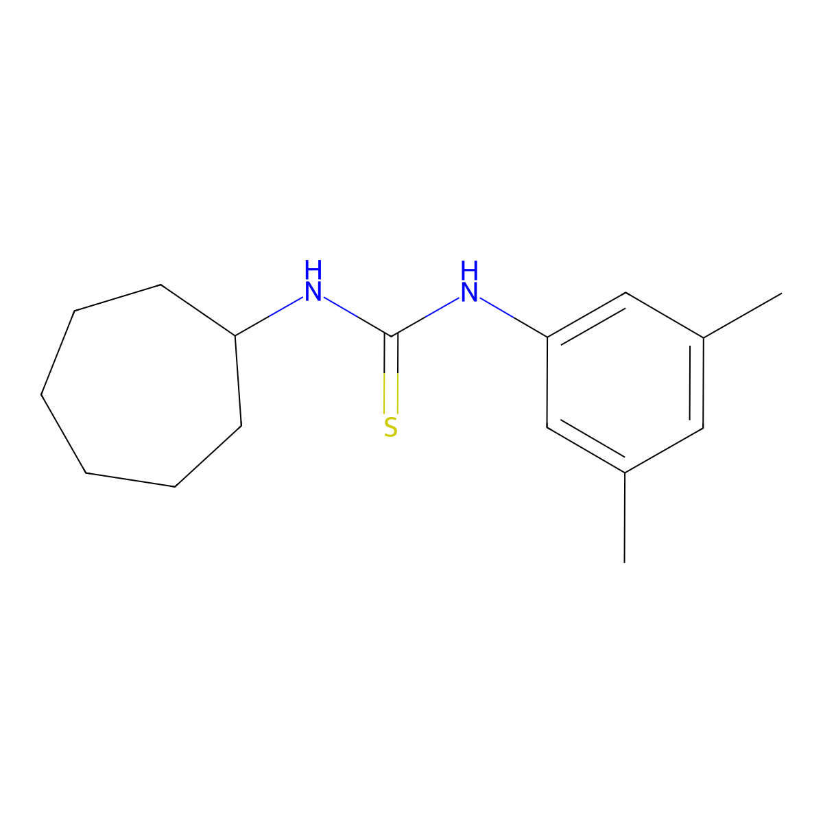 1-Cycloheptyl-3-(3,5-dimethylphenyl)thiourea molecular structure, CAS 433319-70-1