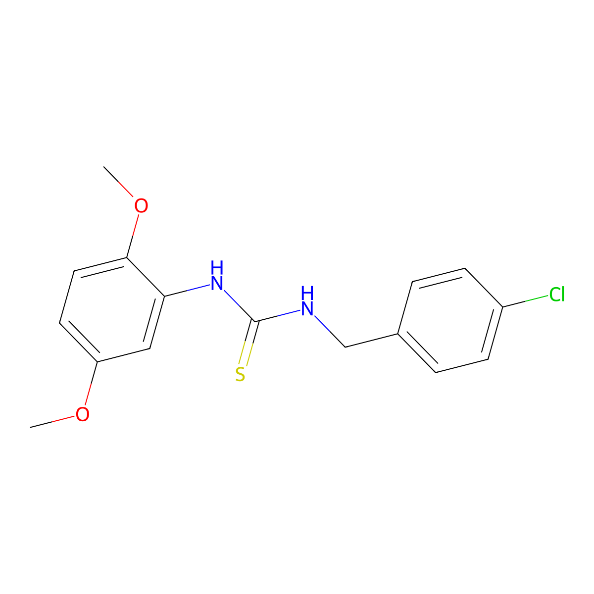 1-[(4-Chlorophenyl)methyl]-3-(2,5-dimethoxyphenyl)thiourea molecular structure, CAS 433319-85-8