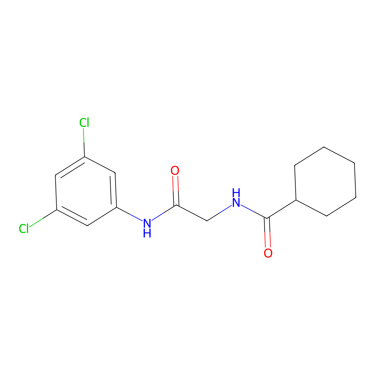 N-(3,5-dichlorophenyl)-2-(cyclohexylcarbonylamino)acetamide molecular structure, CAS 433319-95-0