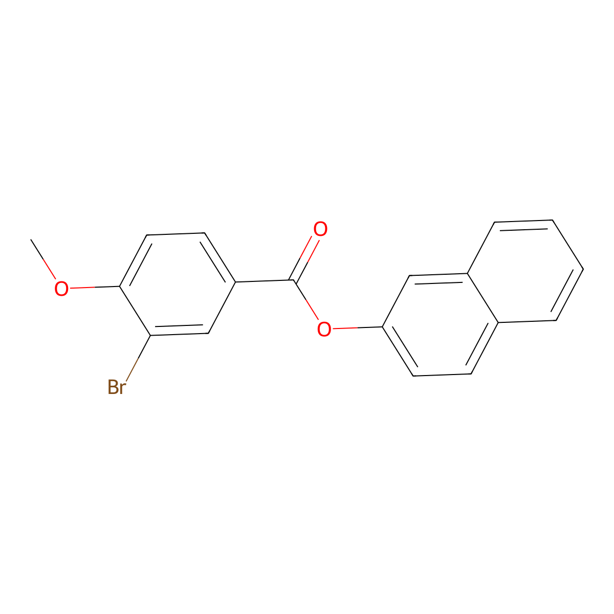 2-Naphthyl 3-bromo-4-methoxybenzoate molecular structure, CAS 433320-09-3
