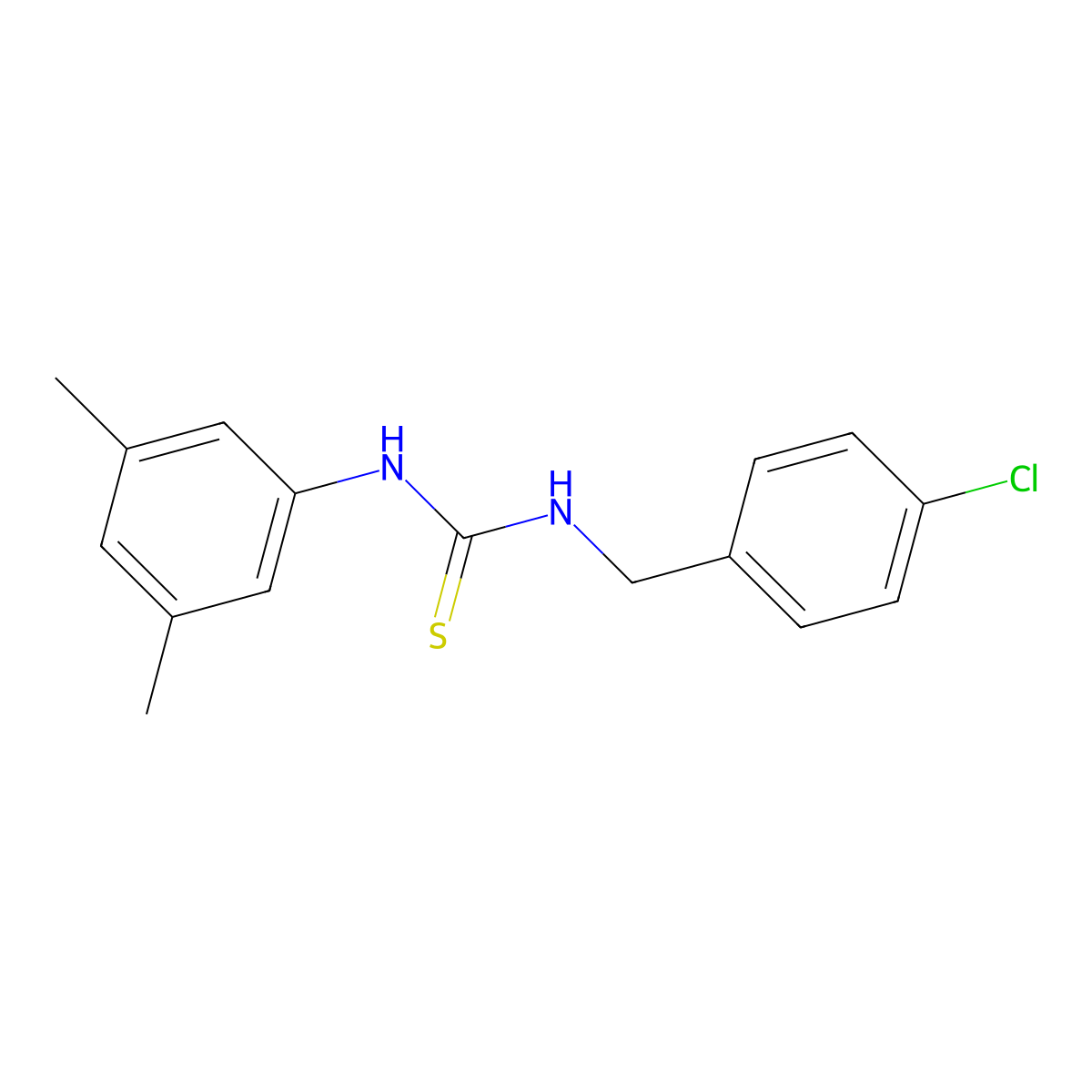 1-(4-Chlorobenzyl)-3-(3,5-dimethylphenyl)thiourea molecular structure, CAS 433320-12-8