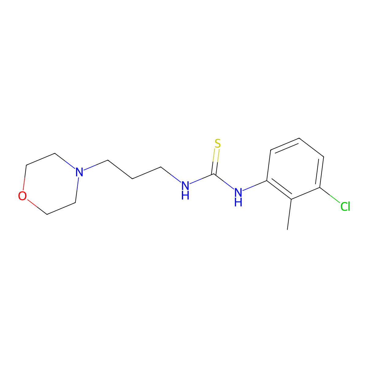 1-(3-Chloro-2-methylphenyl)-3-(3-morpholin-4-ylpropyl)thiourea molecular structure, CAS 433320-29-7