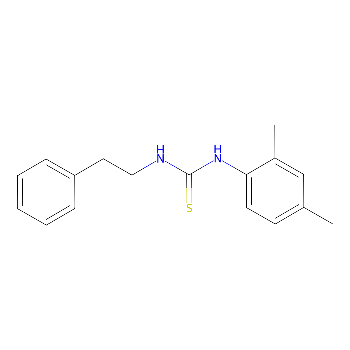 1-(2,4-Dimethylphenyl)-3-(2-phenylethyl)thiourea molecular structure, CAS 433320-68-4