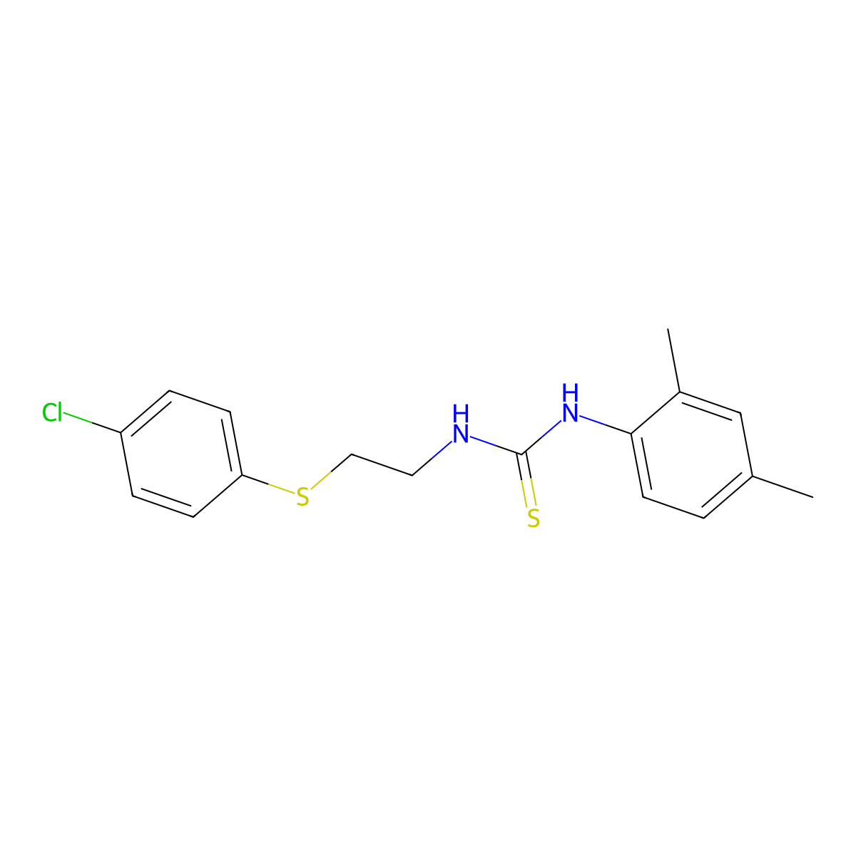 1-[2-[(4-Chlorophenyl)thio]ethyl]-3-(2,4-dimethylphenyl)thiourea molecular structure, CAS 433320-92-4