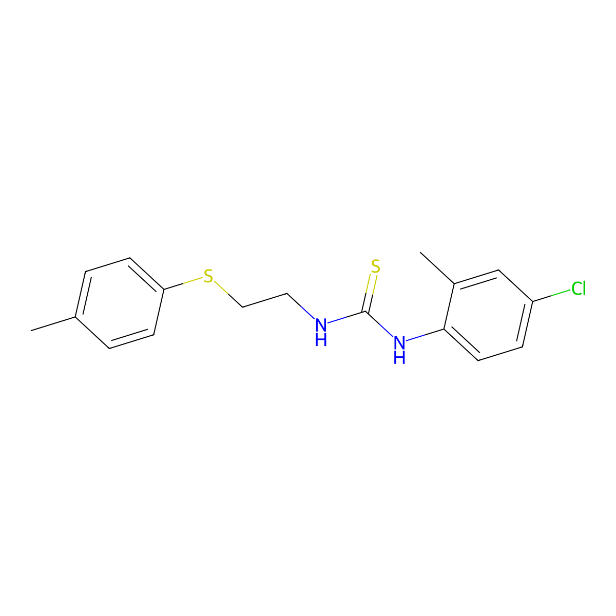 1-(4-Chloro-2-methylphenyl)-3-[2-(4-methylphenyl)sulfanylethyl]thiourea molecular structure, CAS 433321-30-3