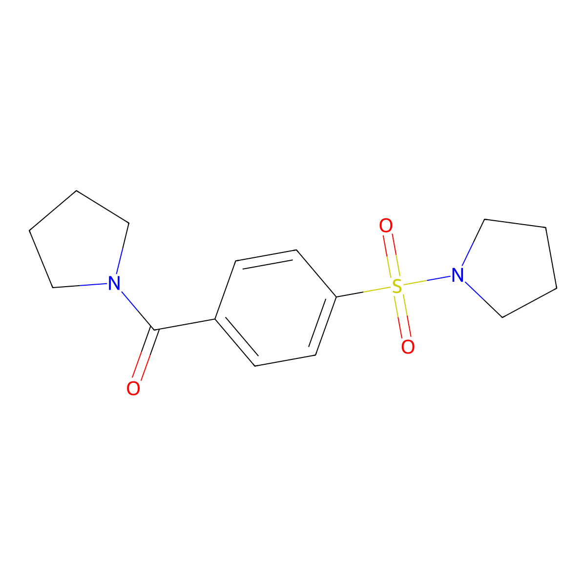 Pyrrolidin-1-yl-(4-pyrrolidin-1-ylsulfonylphenyl)methanone molecular structure, CAS 433321-31-4
