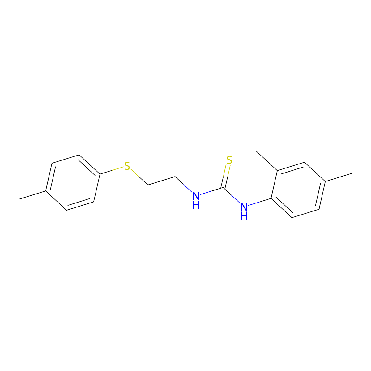 1-(2,4-Dimethylphenyl)-3-[2-[(4-methylphenyl)thio]ethyl]thiourea molecular structure, CAS 433321-44-9