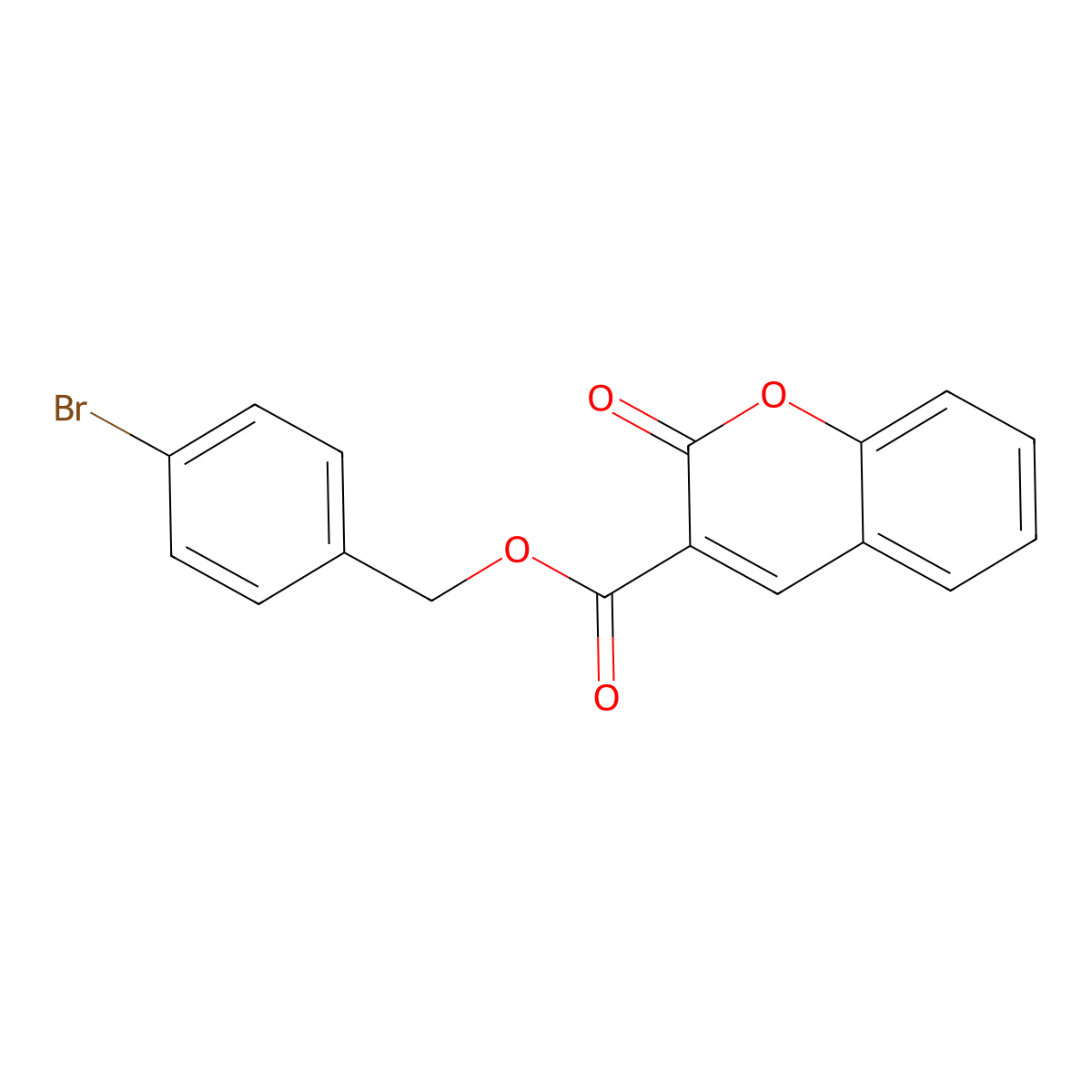 4-bromobenzyl 2-oxo-2H-chromene-3-carboxylate molecular structure, CAS 433321-58-5