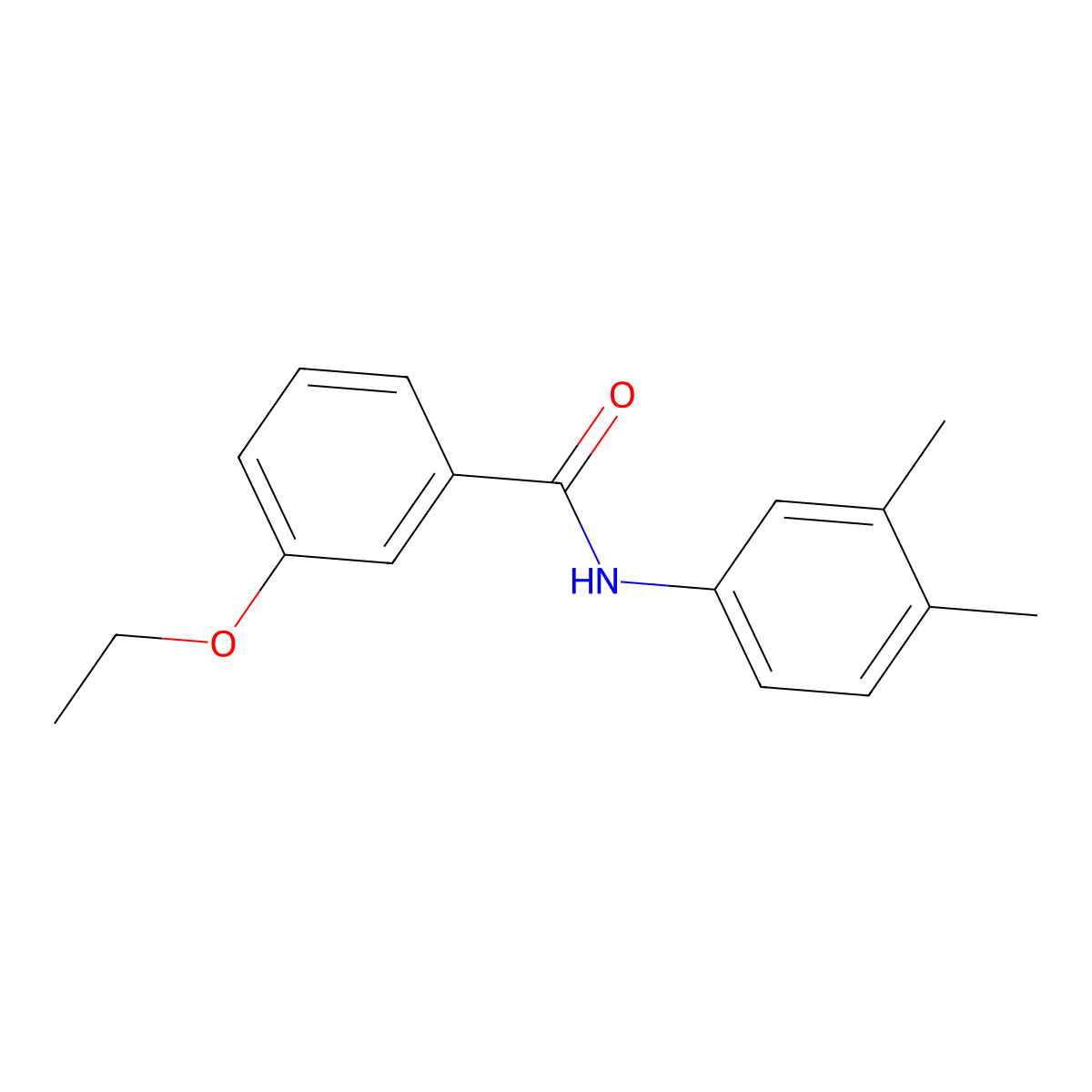 N-(3,4-dimethylphenyl)-3-ethoxybenzamide molecular structure, CAS 433321-82-5