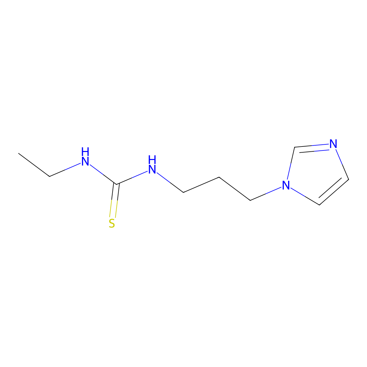 1-ethyl-3-[3-(1H-imidazol-1-yl)propyl]thiourea molecular structure, CAS 433322-01-1