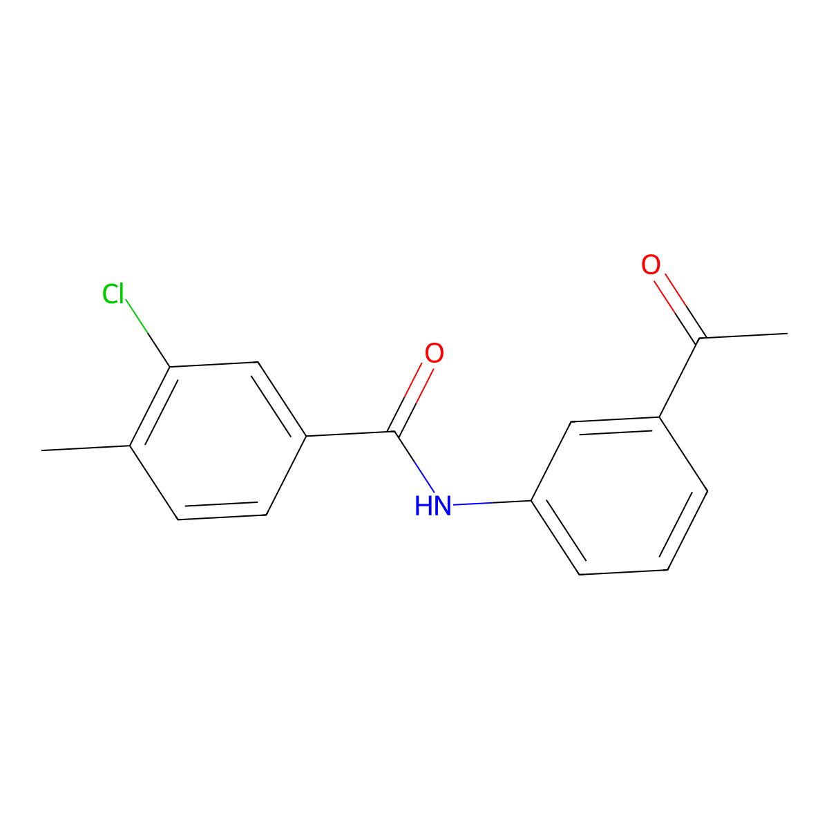 N-(3-acetylphenyl)-3-chloro-4-methylbenzamide molecular structure, CAS 433322-10-2