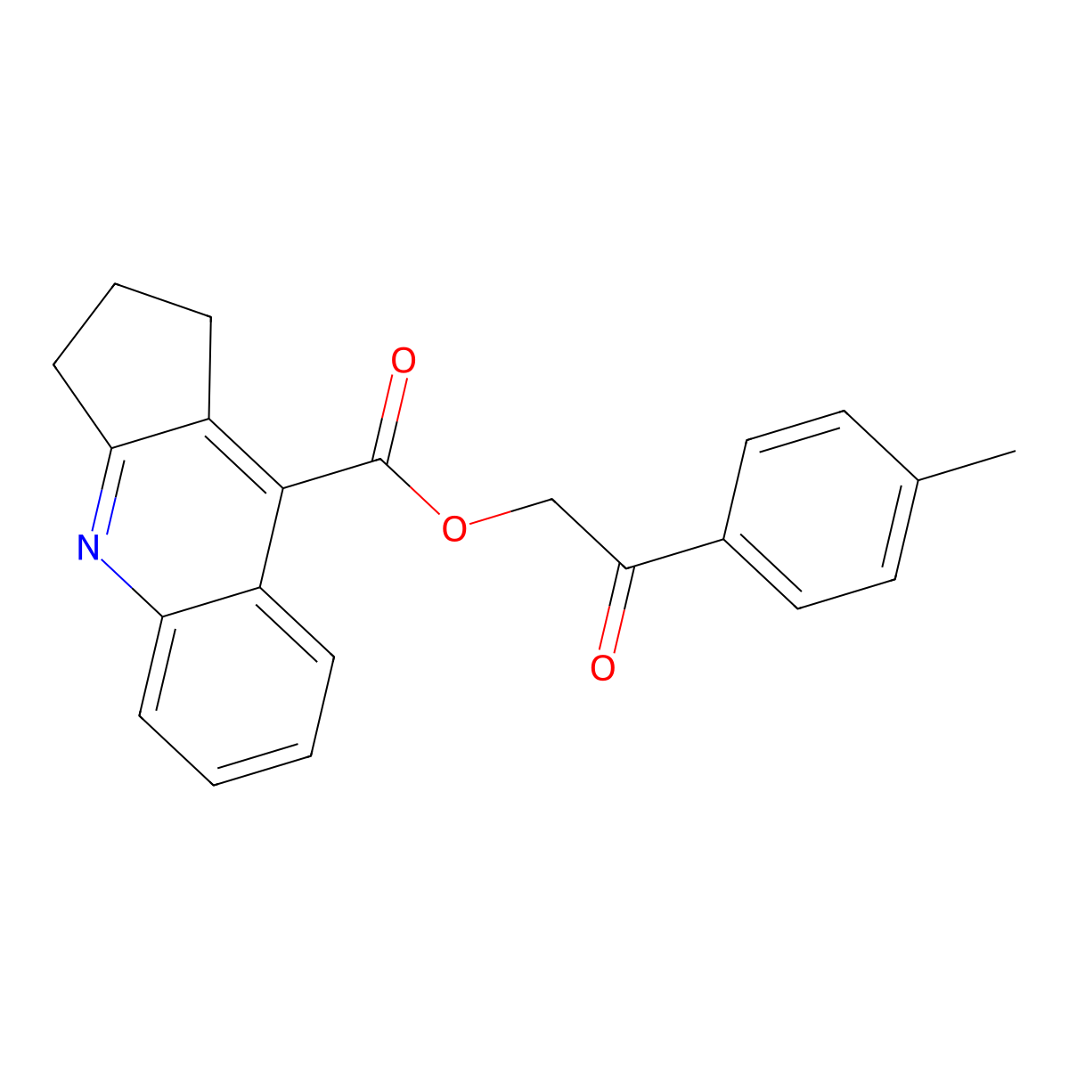 2-(4-methylphenyl)-2-oxoethyl 2,3-dihydro-1H-cyclopenta[b]quinoline-9-carboxylate molecular structure, CAS 433322-11-3