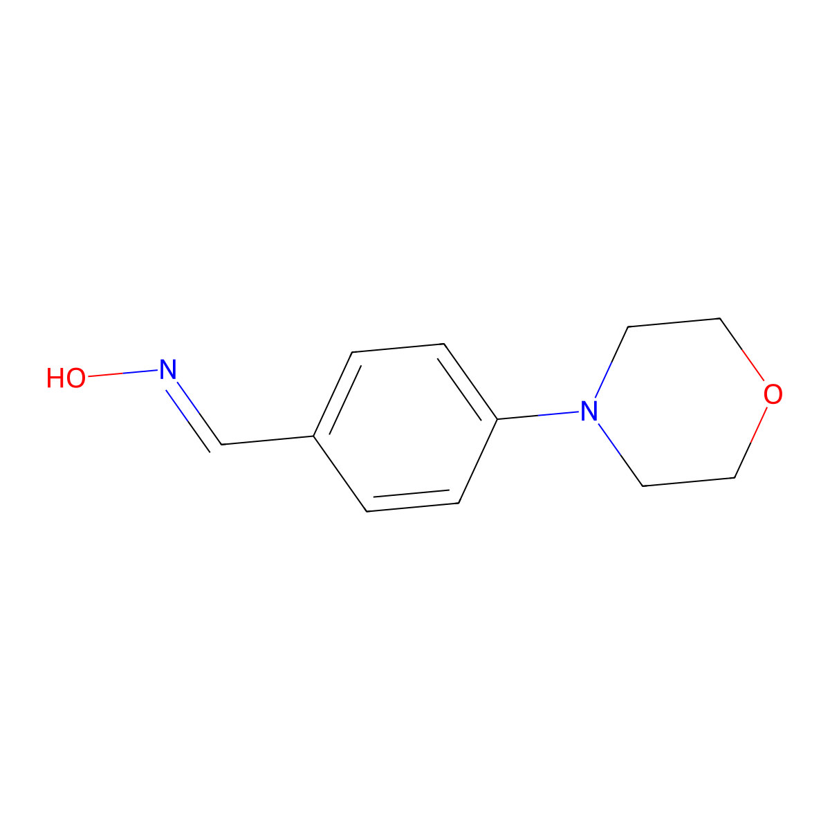 N-{[4-(morpholin-4-yl)phenyl]methylidene}hydroxylamine molecular structure, CAS 433322-15-7