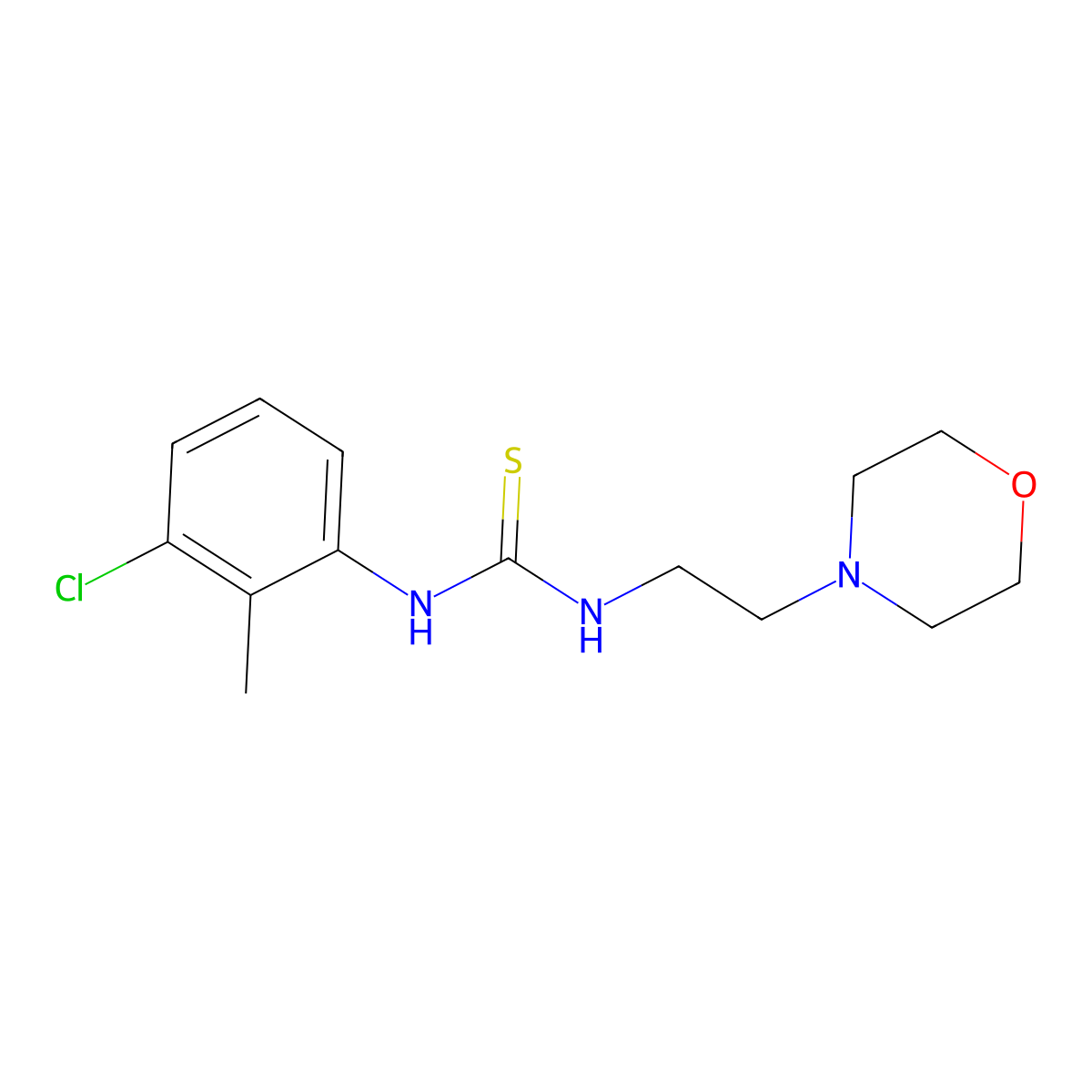 1-(3-Chloro-2-methylphenyl)-3-(2-morpholin-4-ylethyl)thiourea molecular structure, CAS 433322-32-8