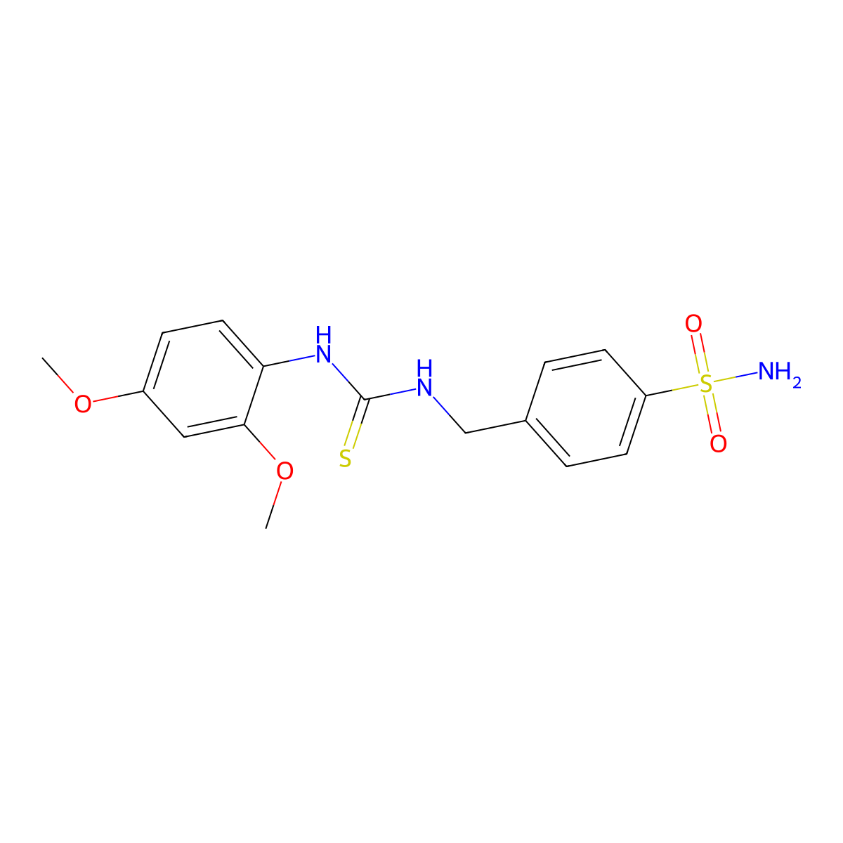 4-({[(2,4-Dimethoxyphenyl)carbamothioyl]amino}methyl)benzenesulfonamide molecular structure, CAS 433322-49-7