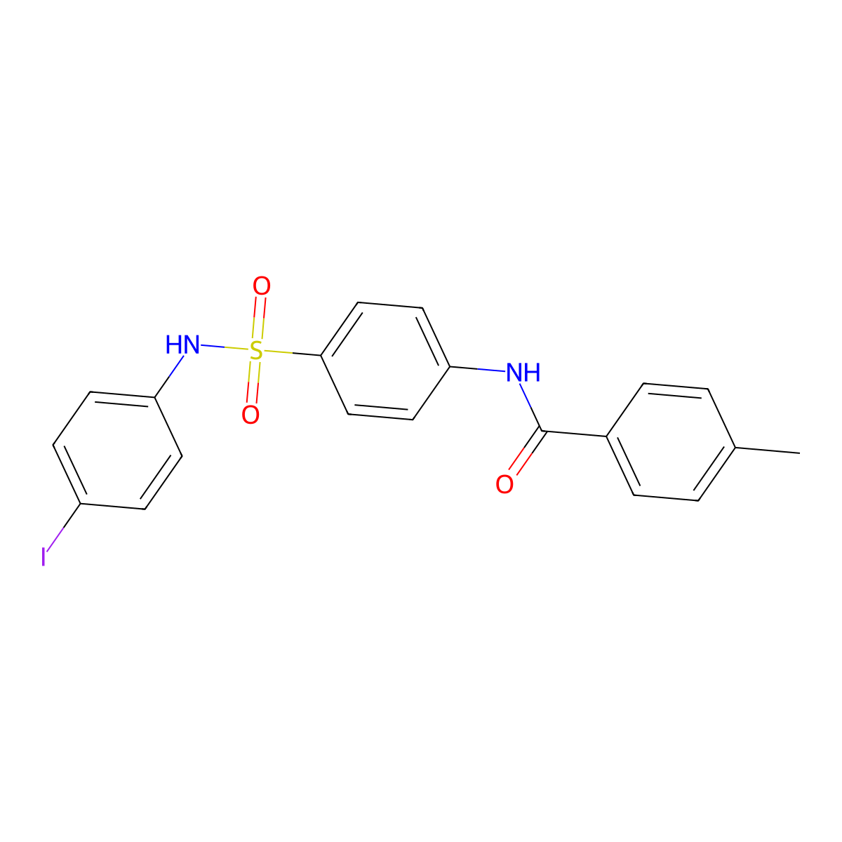 N-[4-[(4-iodophenyl)sulfamoyl]phenyl]-4-methylbenzamide molecular structure, CAS 433322-55-5