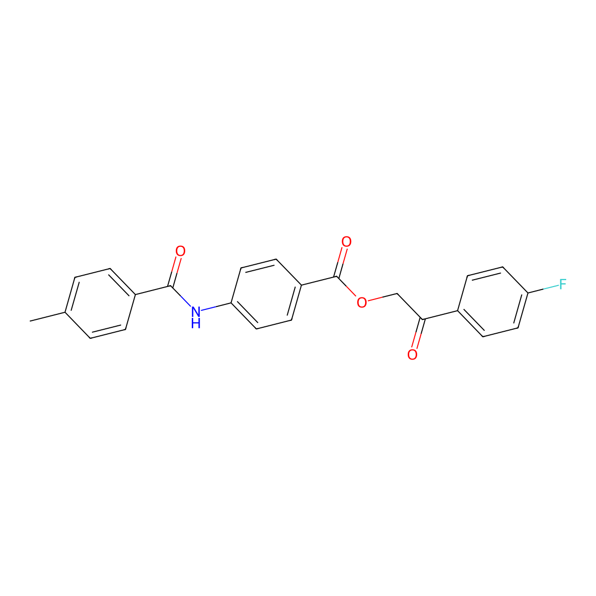2-(4-Fluorophenyl)-2-oxoethyl 4-[(4-methylbenzoyl)amino]benzoate molecular structure, CAS 433322-61-3