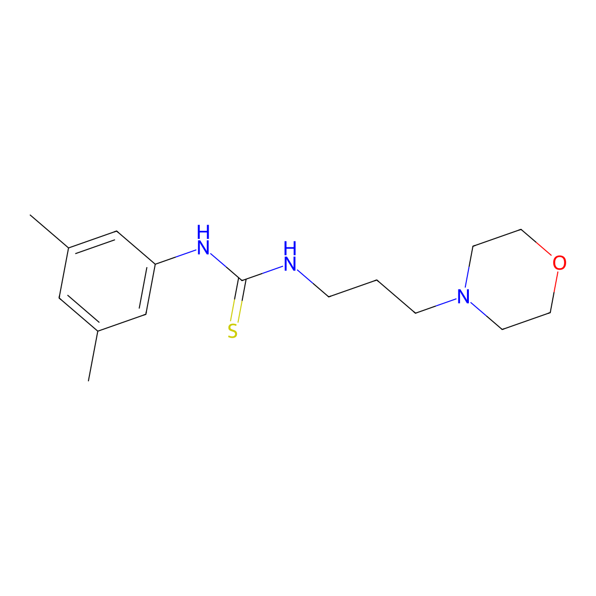 1-(3,5-Dimethylphenyl)-3-(3-morpholin-4-ylpropyl)thiourea molecular structure, CAS 433323-31-0