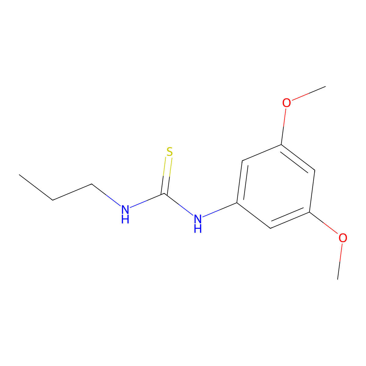 1-(3,5-Dimethoxyphenyl)-3-propylthiourea molecular structure, CAS 433323-33-2