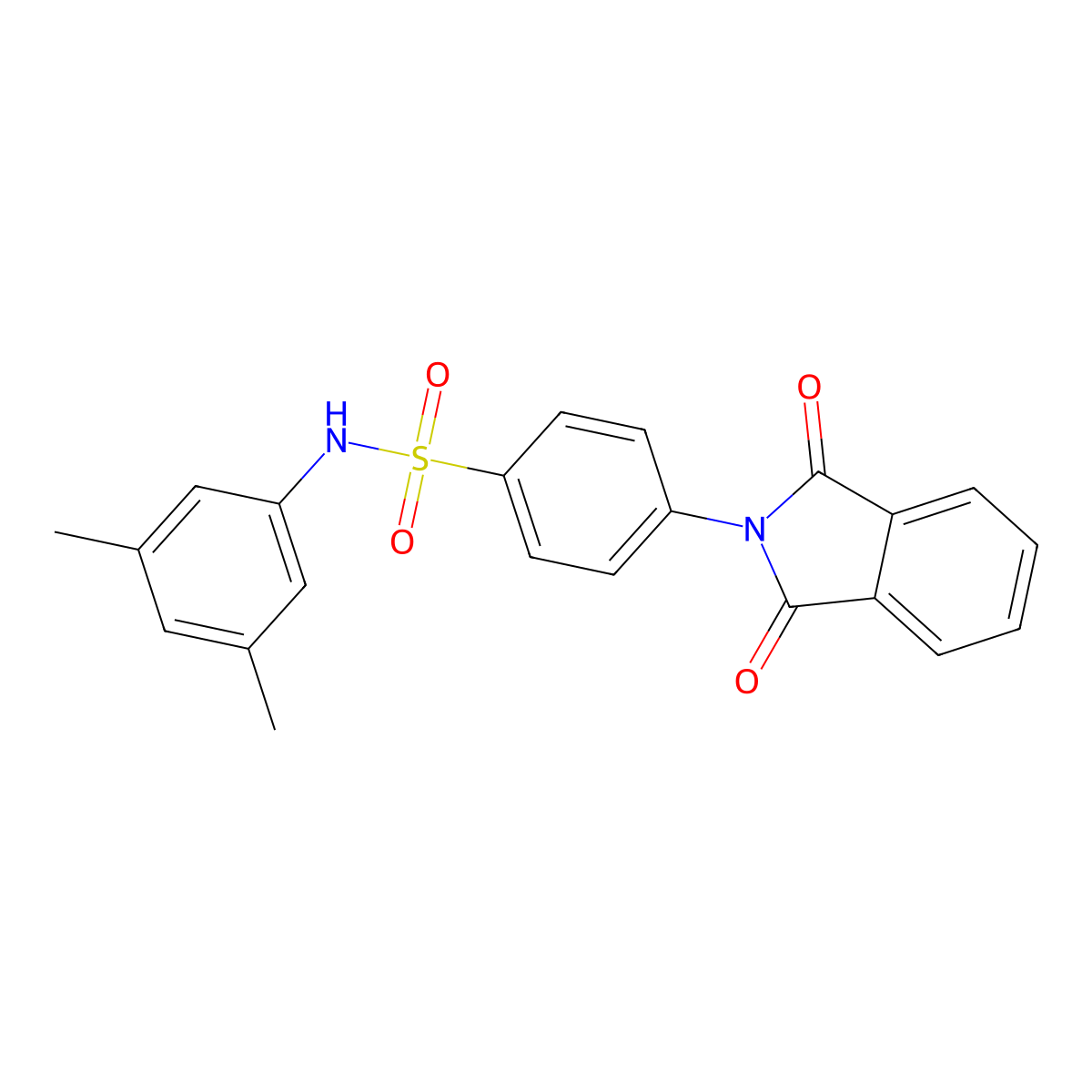 N-(3,5-dimethylphenyl)-4-(1,3-dioxo-1,3-dihydro-2H-isoindol-2-yl)benzenesulfonamide molecular structure, CAS 433323-37-6