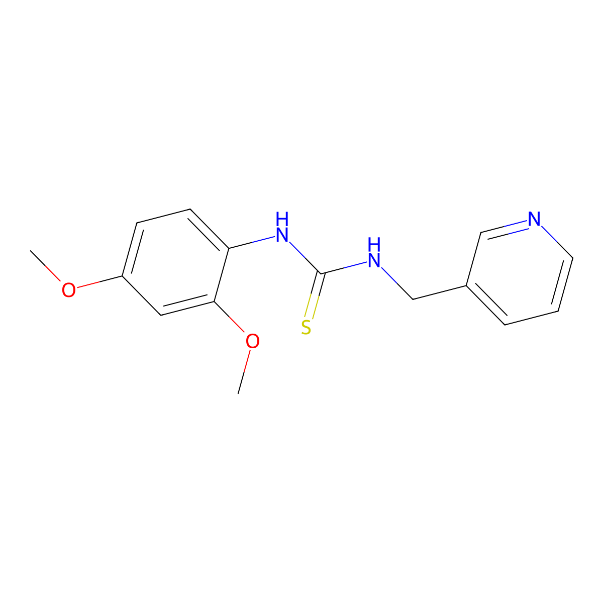 1-(2,4-Dimethoxyphenyl)-3-(pyridin-3-ylmethyl)thiourea molecular structure, CAS 433323-70-7