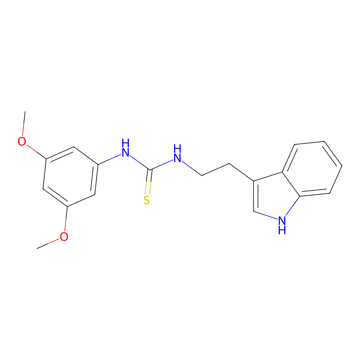 N-(3,5-dimethoxyphenyl)-N'-[2-(1H-indol-3-yl)ethyl]thiourea molecular structure, CAS 433323-99-0