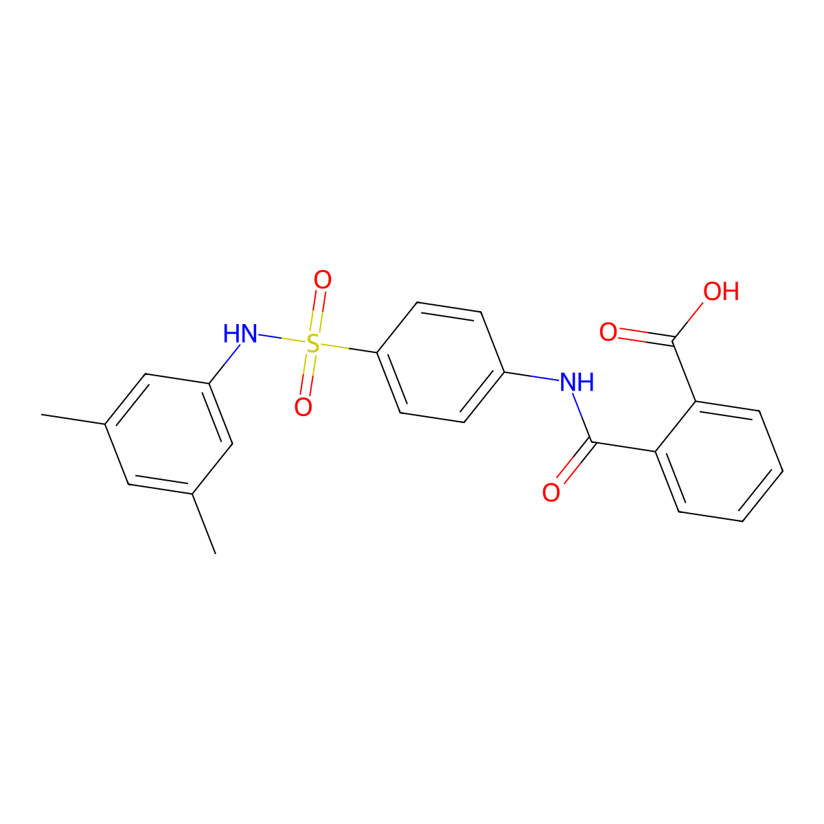 2-({4-[(3,5-Dimethylanilino)sulfonyl]anilino}carbonyl)benzoic acid molecular structure, CAS 433324-06-2