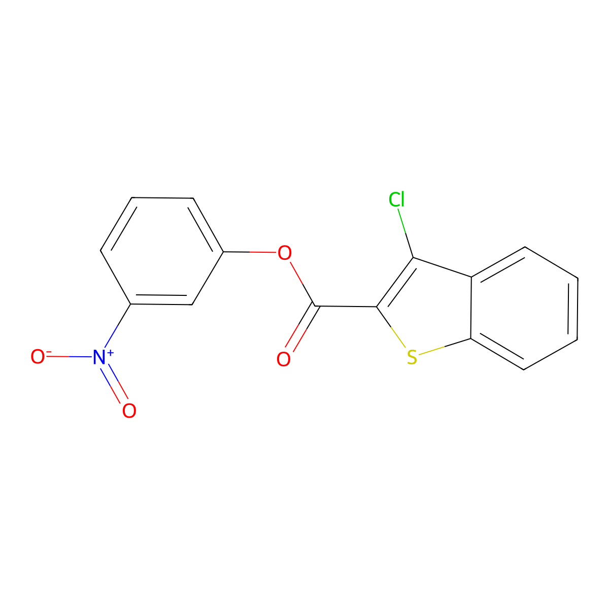 3-Nitrophenyl 3-chloro-1-benzothiophene-2-carboxylate molecular structure, CAS 433324-18-6