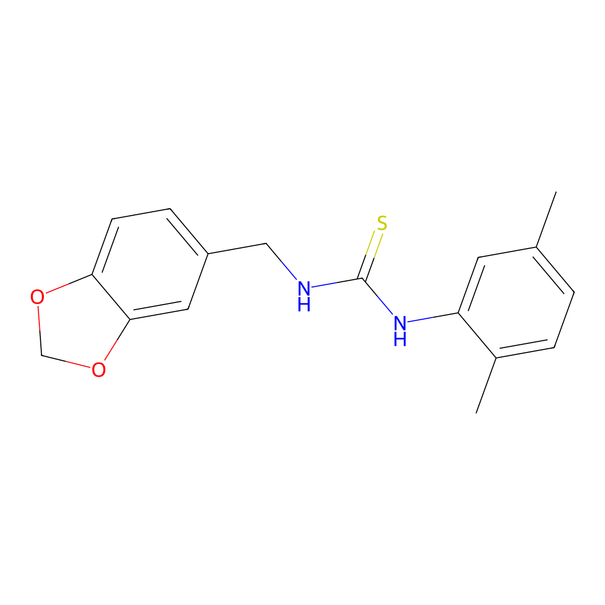 1-(1,3-Benzodioxol-5-ylmethyl)-3-(2,5-dimethylphenyl)thiourea molecular structure, CAS 433324-38-0