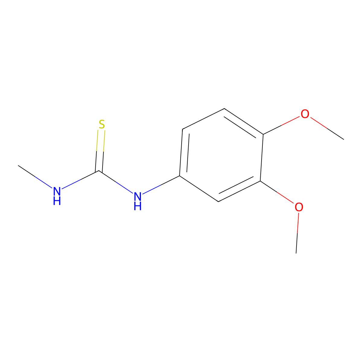 1-(3,4-Dimethoxyphenyl)-3-methylthiourea molecular structure, CAS 433324-47-1