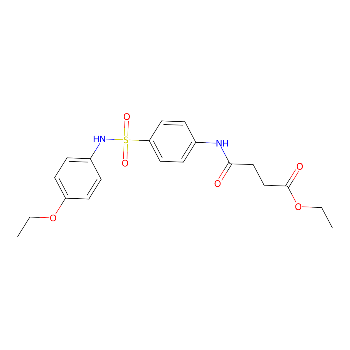 Ethyl 4-({4-[(4-ethoxyphenyl)sulfamoyl]phenyl}amino)-4-oxobutanoate molecular structure, CAS 433324-50-6