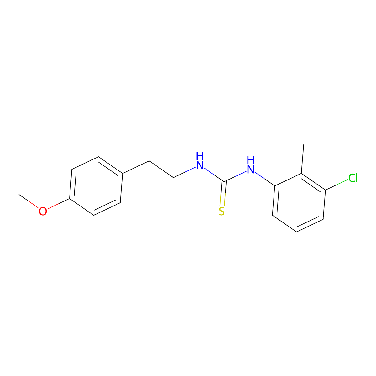 1-(3-Chloro-2-methylphenyl)-3-[2-(4-methoxyphenyl)ethyl]thiourea molecular structure, CAS 433324-57-3