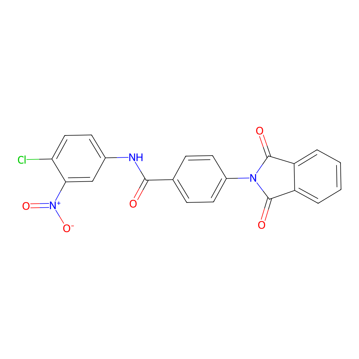N-(4-chloro-3-nitrophenyl)-4-(1,3-dioxoisoindolin-2-yl)benzamide molecular structure, CAS 433325-08-7