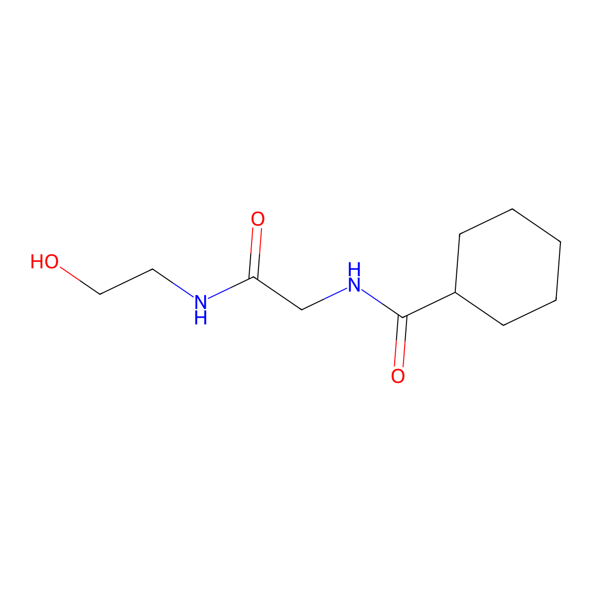 2-(cyclohexylformamido)-N-(2-hydroxyethyl)acetamide molecular structure, CAS 433325-20-3
