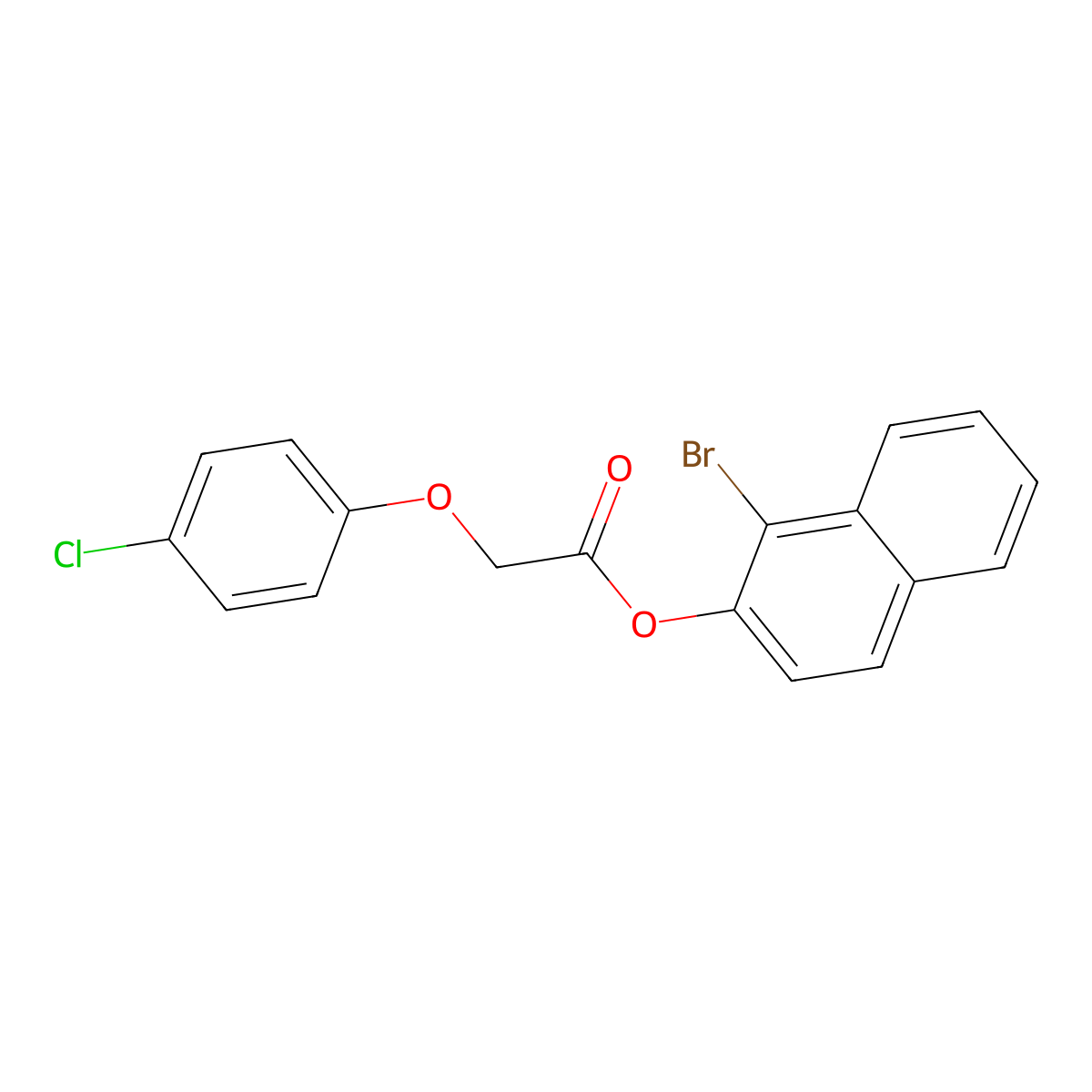 1-Bromo-2-naphthyl (4-chlorophenoxy)acetate molecular structure, CAS 433325-24-7