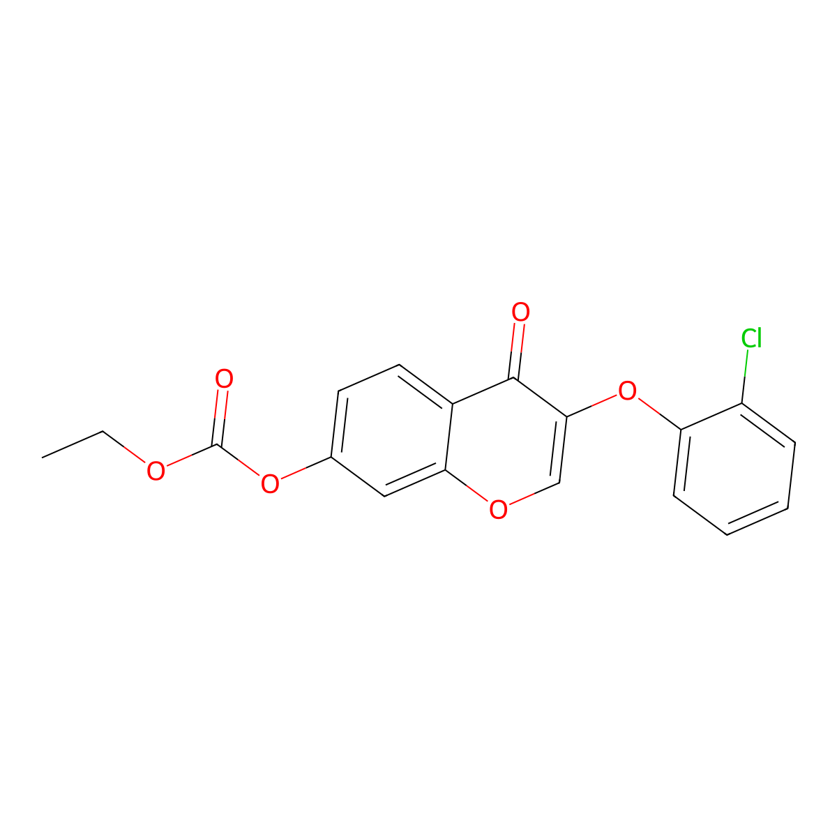3-(2-chlorophenoxy)-4-oxo-4H-chromen-7-yl ethyl carbonate molecular structure, CAS 433325-81-6