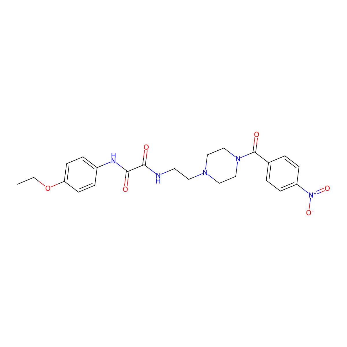 N'-(4-ethoxyphenyl)-N-[2-[4-(4-nitrobenzoyl)piperazin-1-yl]ethyl]oxamide molecular structure, CAS 433326-06-8