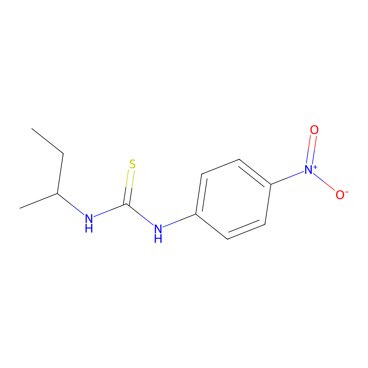1-Butan-2-yl-3-(4-nitrophenyl)thiourea molecular structure, CAS 433326-40-0