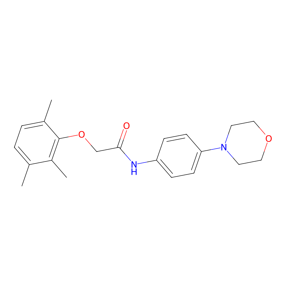 N-(4-morpholin-4-ylphenyl)-2-(2,3,6-trimethylphenoxy)acetamide molecular structure, CAS 433326-51-3