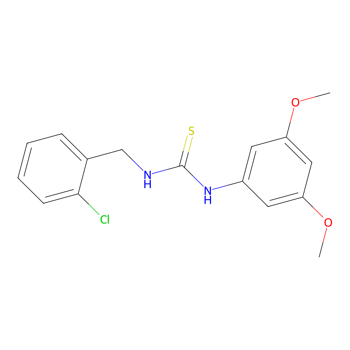 1-(2-Chlorobenzyl)-3-(3,5-dimethoxyphenyl)thiourea molecular structure, CAS 433327-08-3