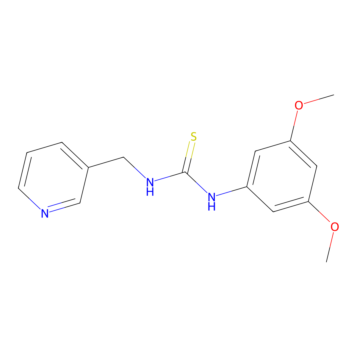 1-(3,5-Dimethoxyphenyl)-3-(pyridin-3-ylmethyl)thiourea molecular structure, CAS 433327-10-7