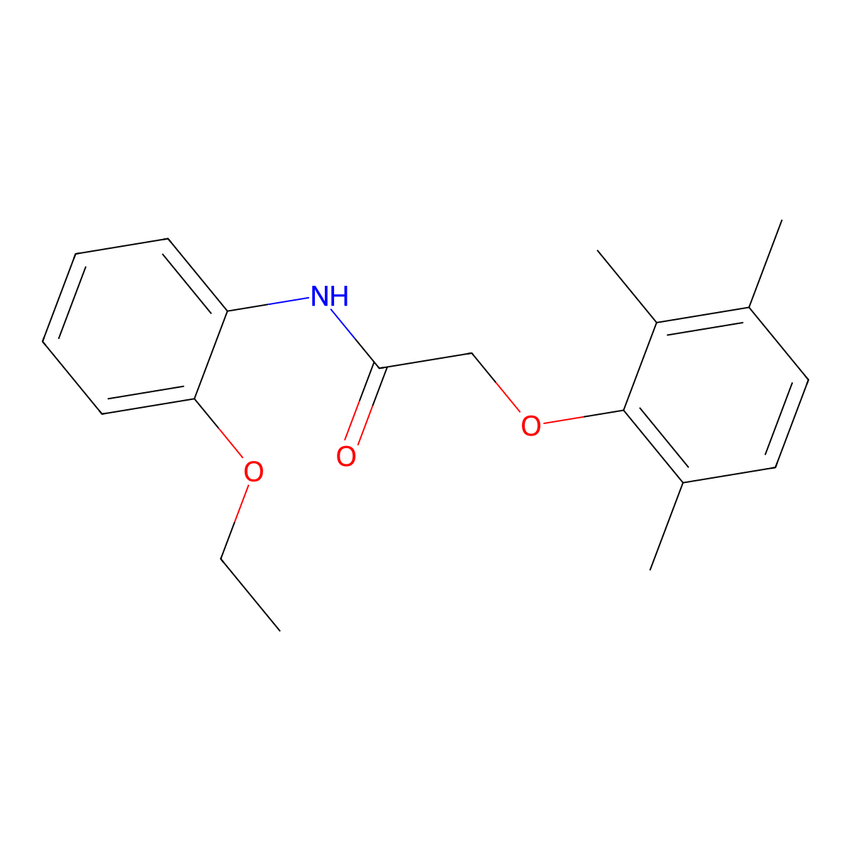 N-(2-ethoxyphenyl)-2-(2,3,6-trimethylphenoxy)acetamide molecular structure, CAS 433327-16-3