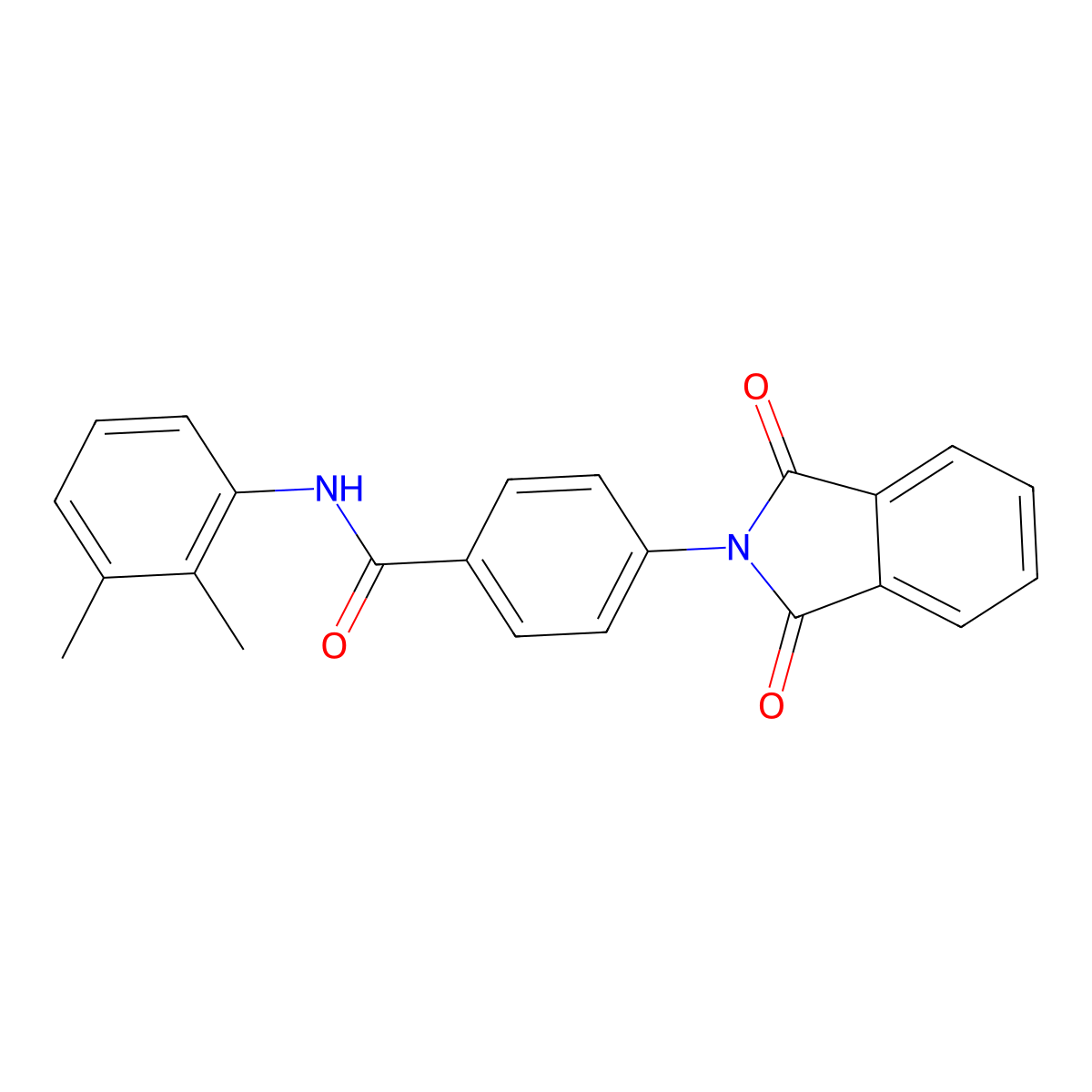 N-(2,3-dimethylphenyl)-4-(1,3-dioxoisoindolin-2-yl)benzamide molecular structure, CAS 433327-31-2