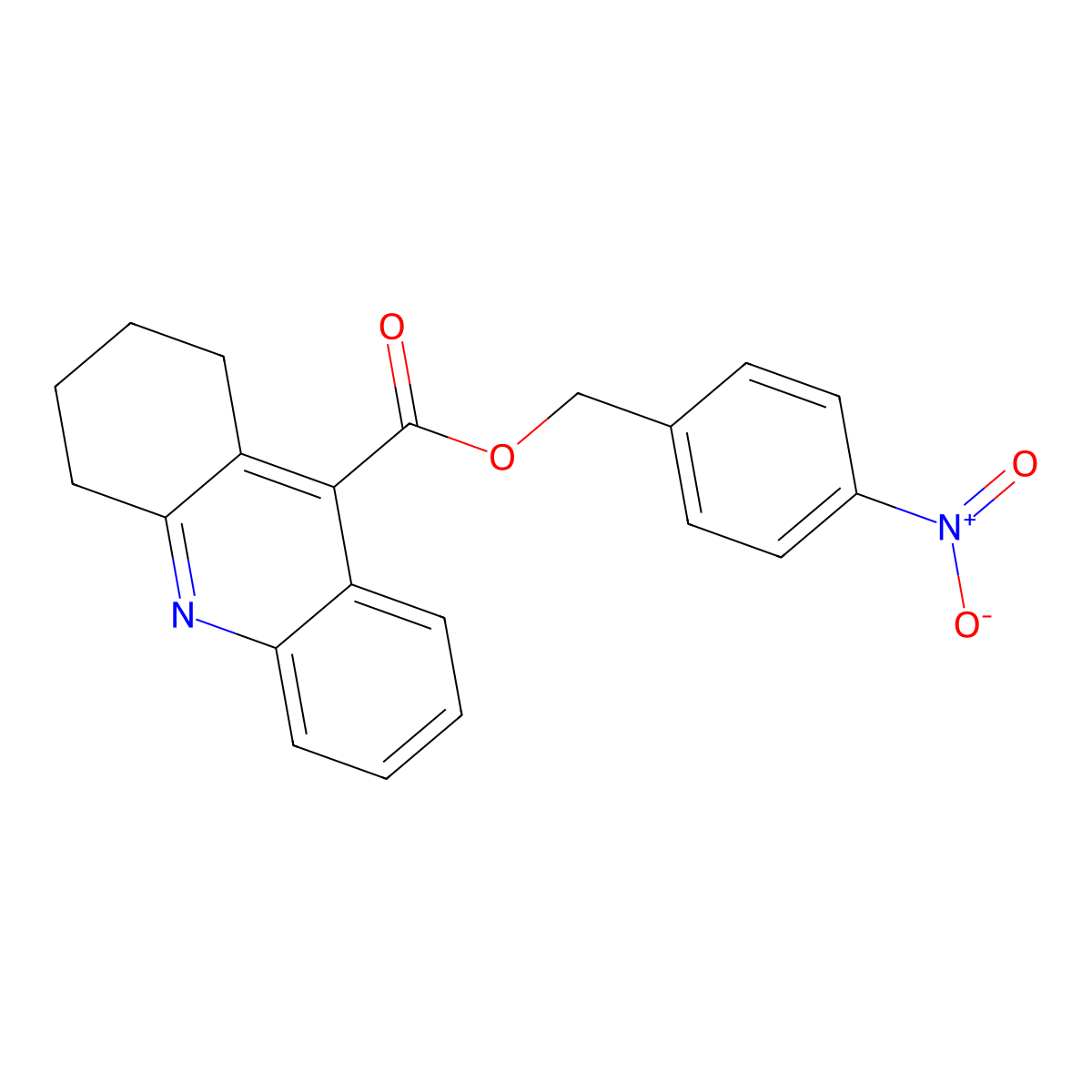 4-Nitrobenzyl 1,2,3,4-tetrahydroacridine-9-carboxylate molecular structure, CAS 433327-54-9