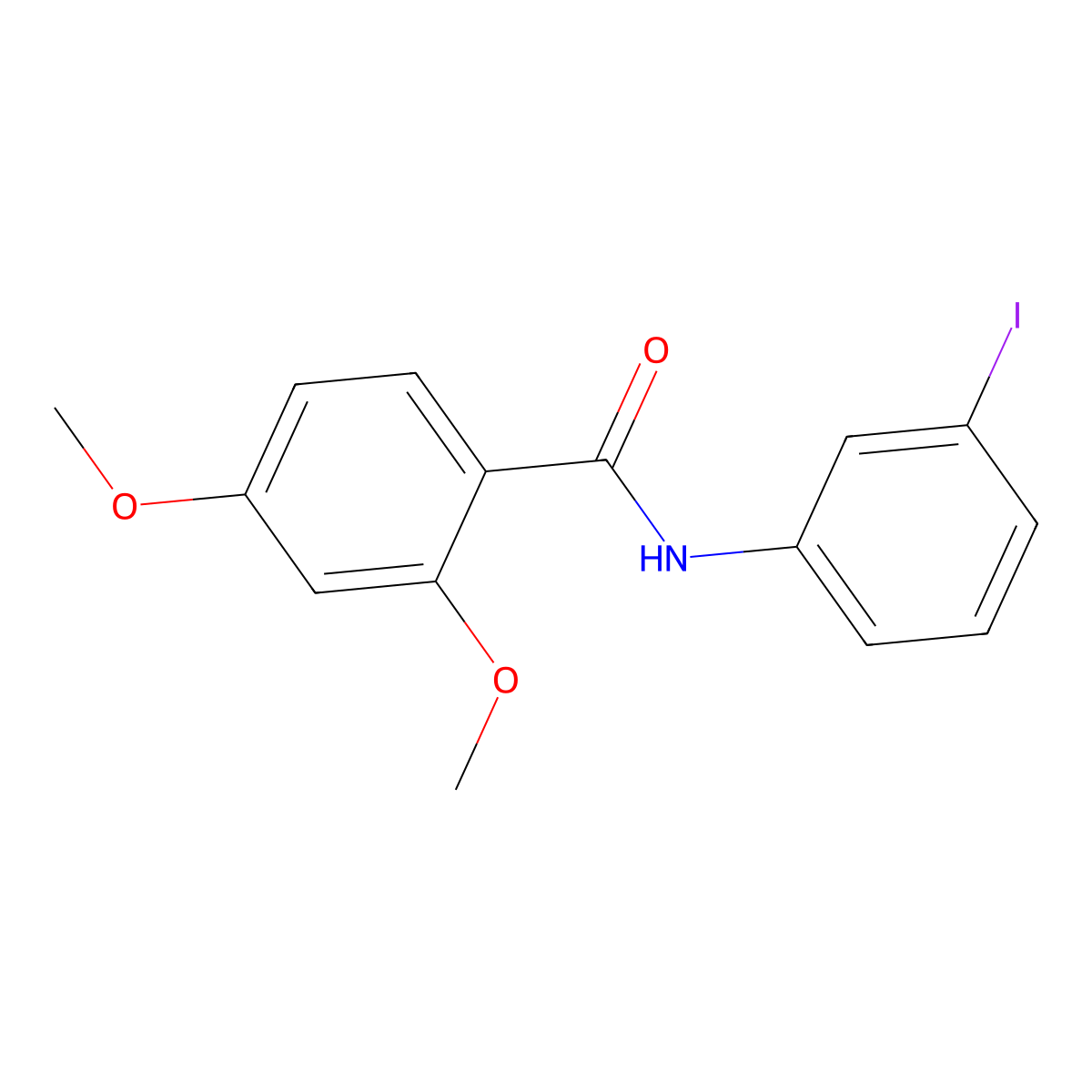 N-(3-iodophenyl)-2,4-dimethoxybenzamide molecular structure, CAS 433328-43-9