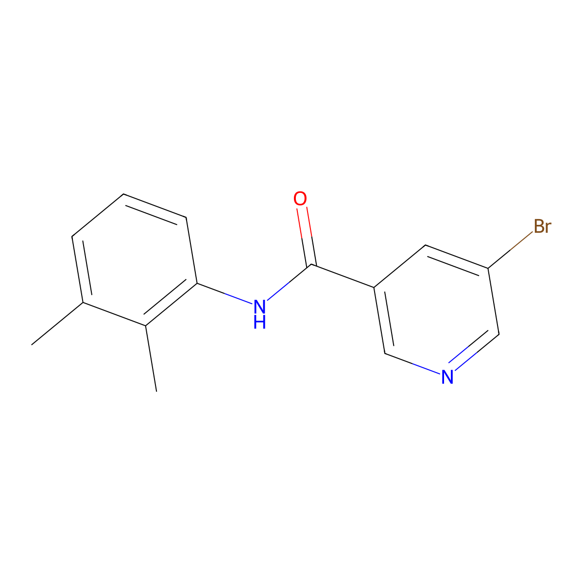 5-bromo-N-(2,3-dimethylphenyl)pyridine-3-carboxamide molecular structure, CAS 433328-89-3