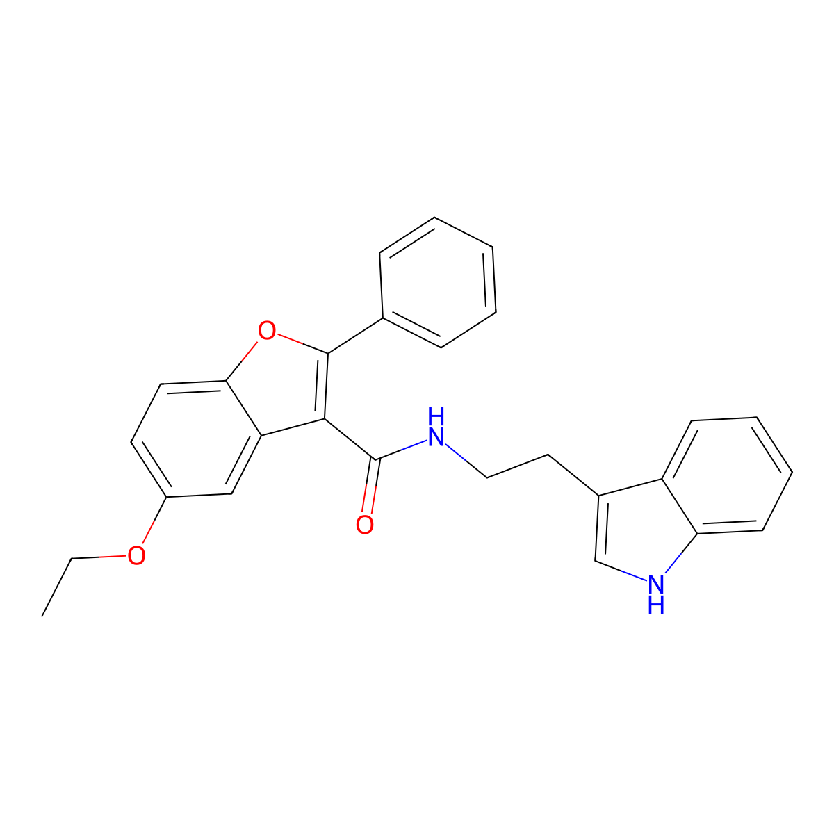 5-ethoxy-N-[2-(1H-indol-3-yl)ethyl]-2-phenyl-1-benzofuran-3-carboxamide molecular structure, CAS 433328-95-1