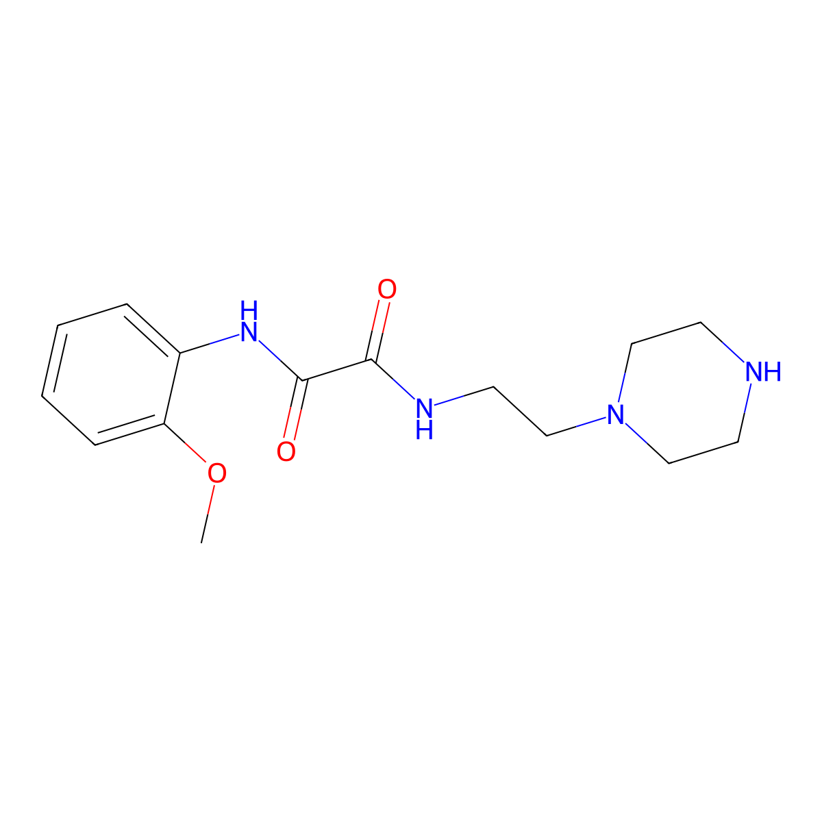N'-(2-methoxyphenyl)-N-(2-piperazin-1-ylethyl)oxamide molecular structure, CAS 433330-15-5